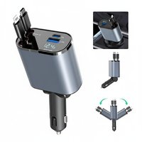 Renge Store – 120W 4-In-1 Retractable Car Charger