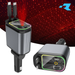 Renge 5in1  Retractable Car Charger with Star Projection Night Light