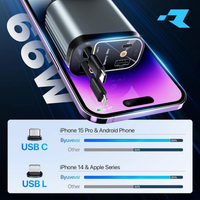 Renge 5in1  Retractable Car Charger with Star Projection Night Light