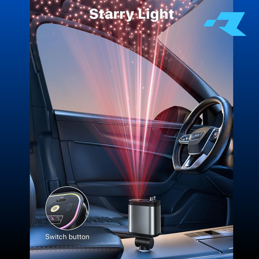 Renge 5in1  Retractable Car Charger with Star Projection Night Light